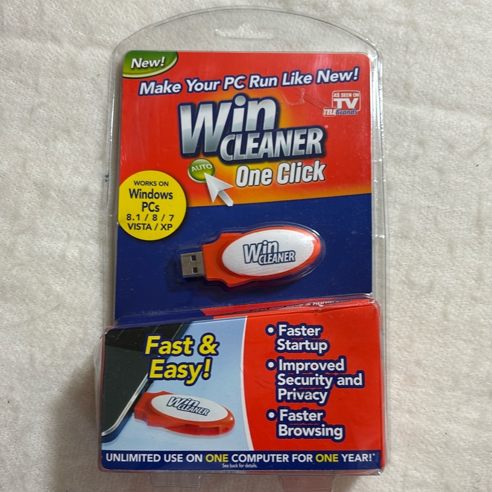 WinCleaner One Click PC Cleaner Faster Startup/Browsing/Security Privacy New